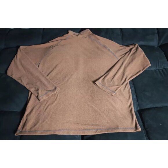 Regatta 1/4Zip Pullover Sweatshirt Mens 2XL Brown Raglan Sleeve Logo Embroidered - Picture 7 of 10